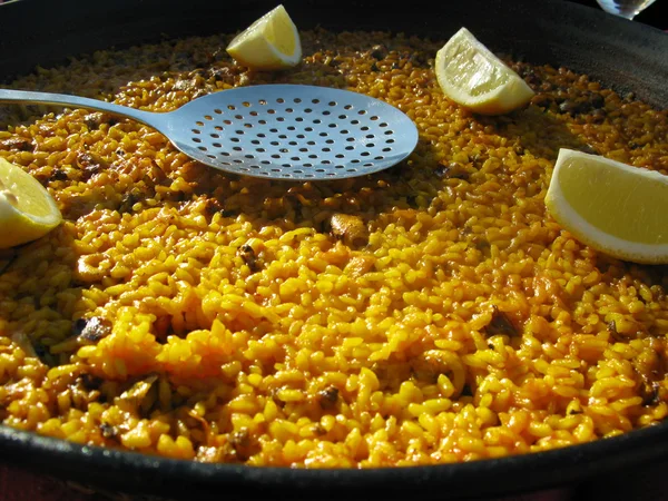 Arroz de marisco deniz ürünleri pilav — Stok fotoğraf