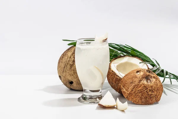 Uppfriskande Sommar Coconut Martini Alkoholfri Margarita Cocktail Trendigt Hårt Ljus — Stockfoto