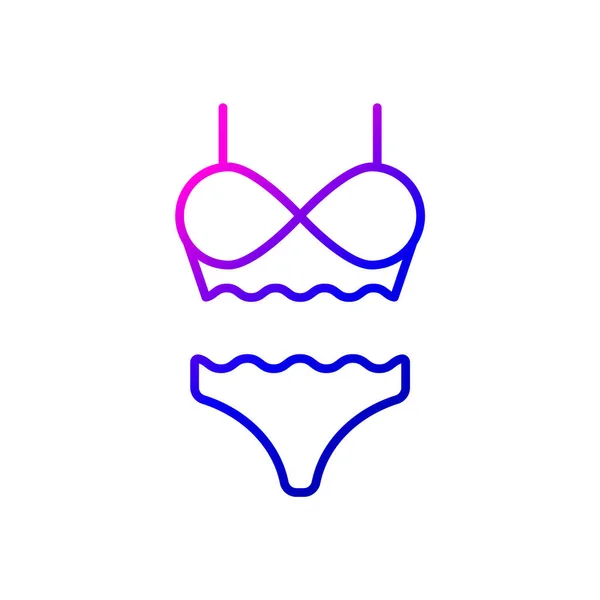 Icono Del Contorno Lencería Mujer Tienda Sexo Ropa Baño Símbolo — Vector de stock