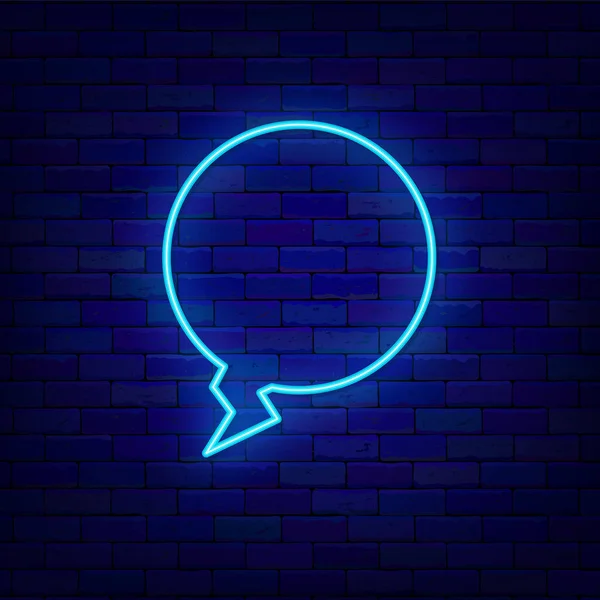 Konuşma baloncuğu işareti. Şimşek bulutu. Boş çerçeve. Dış ışıldayan efekt afişi. Sosyal medya mesajı. Tuğla duvarda sohbet kutusu. Parlak etiket. Düzenlenebilir felç. Vektör stok illüstrasyonu