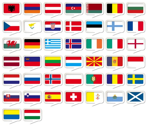 Banderas europeas — Vector de stock