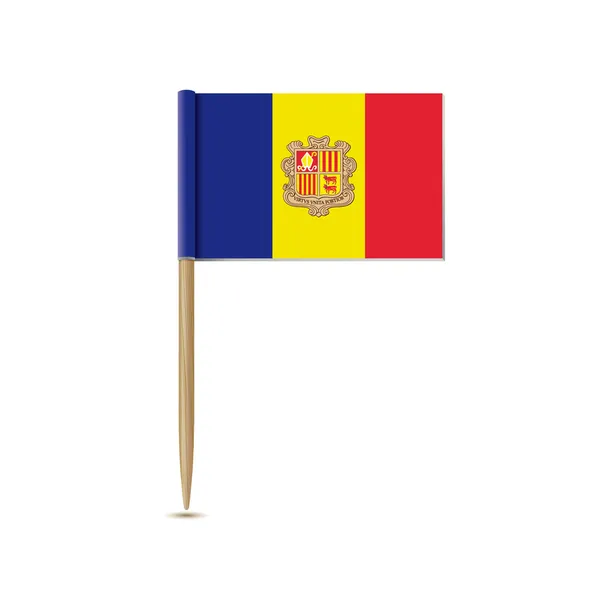 Vlag van Andorra — Stockvector