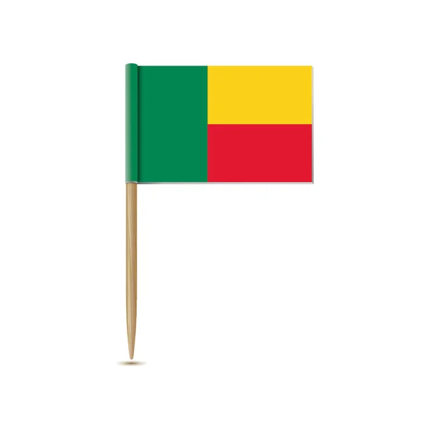 Benin-Flagge — Stockvektor