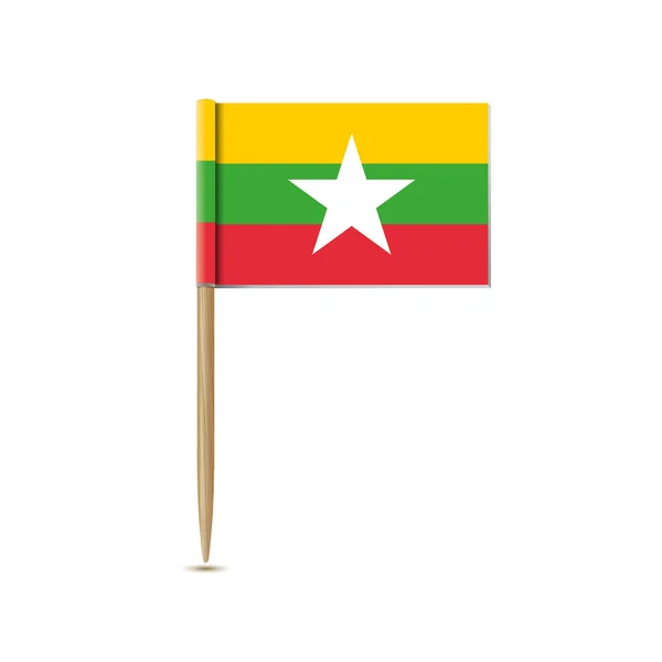 Myanmar bayrağı — Stok Vektör