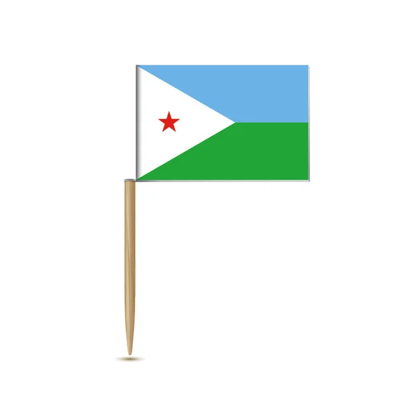 Vlag van Djibouti — Stockvector