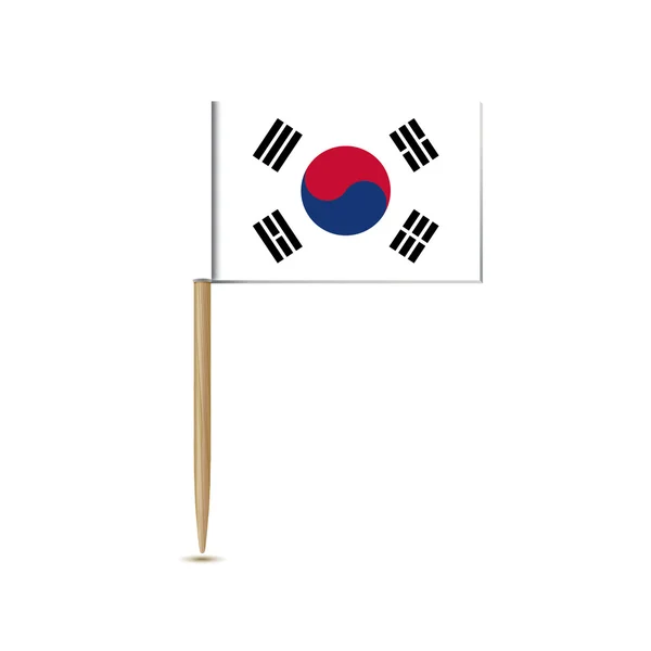 Bandera sur de Corea — Vector de stock