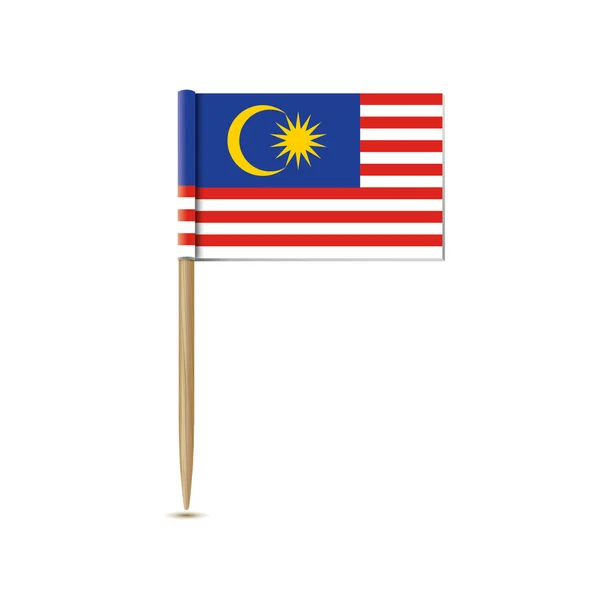 Bandiera Malaysia — Vettoriale Stock