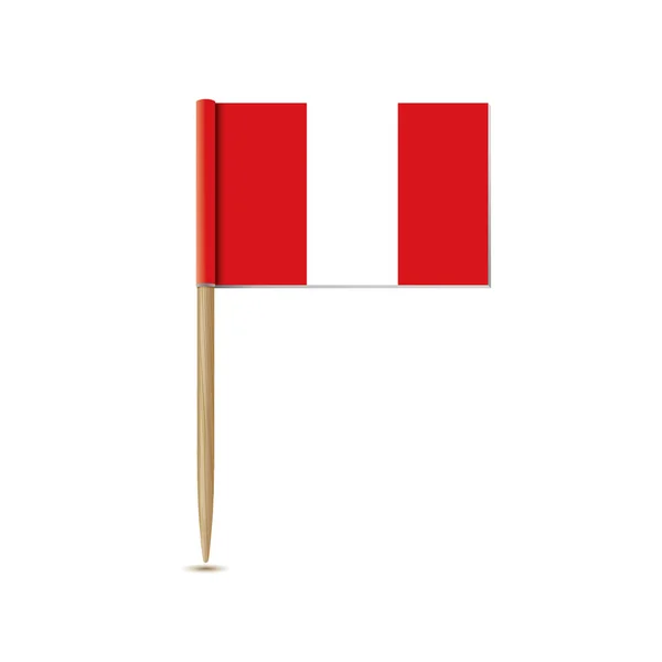 Peru flagga — Stock vektor