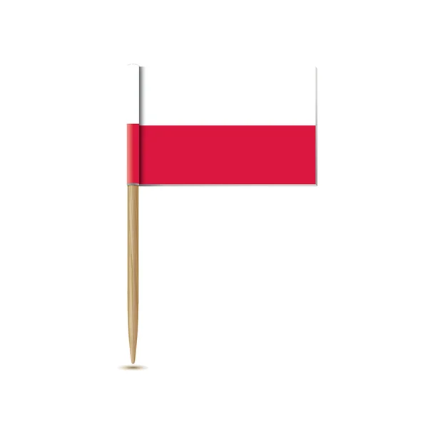 Vlag van Polen — Stockvector