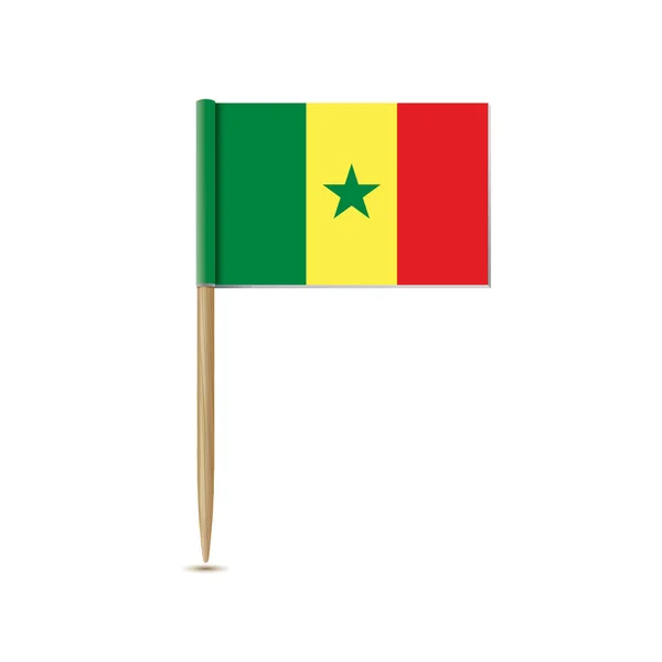 Senegalesische Flagge — Stockvektor