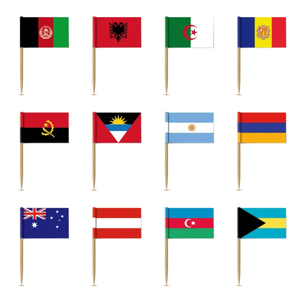 Reeks internationale vlaggen — Stockvector