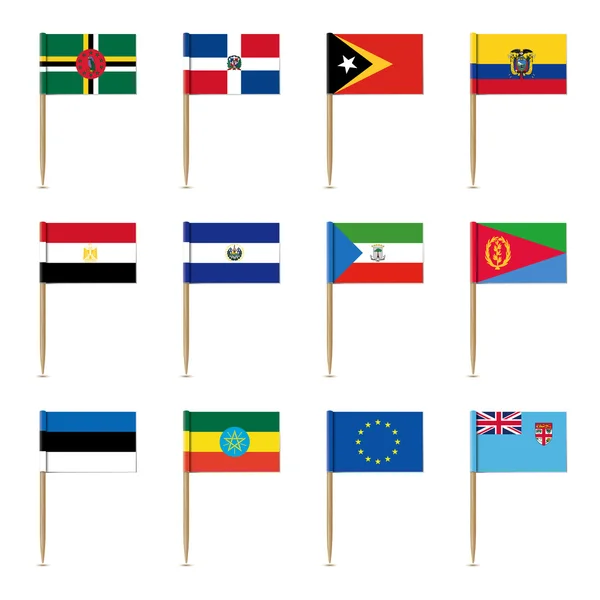 Ensemble de drapeaux internationaux — Image vectorielle