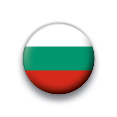 vektör bayrak düğmesini dizi bütün egemen ülkeler - Bulgaristan