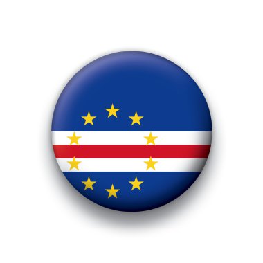 vektör bayrak düğmesini dizi bütün egemen ülkeler - cape verde