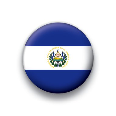 vektör bayrak düğmesini dizi bütün egemen ülkeler - el salvador