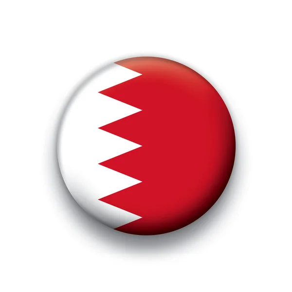 Série de boutons de drapeau vectoriel de tous les pays souverains - bahreïn — Image vectorielle