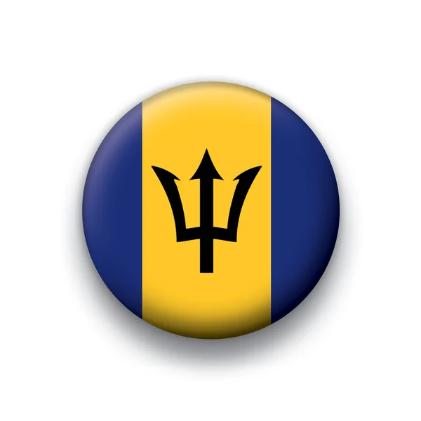 Serie de botones de bandera vectorial de todos los países soberanos - barbados — Vector de stock