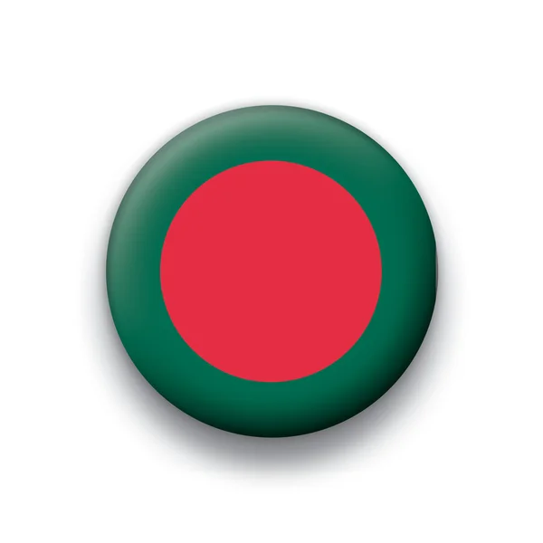 Vector vlag knop serie van alle soevereine landen - bangladesh — Stockvector