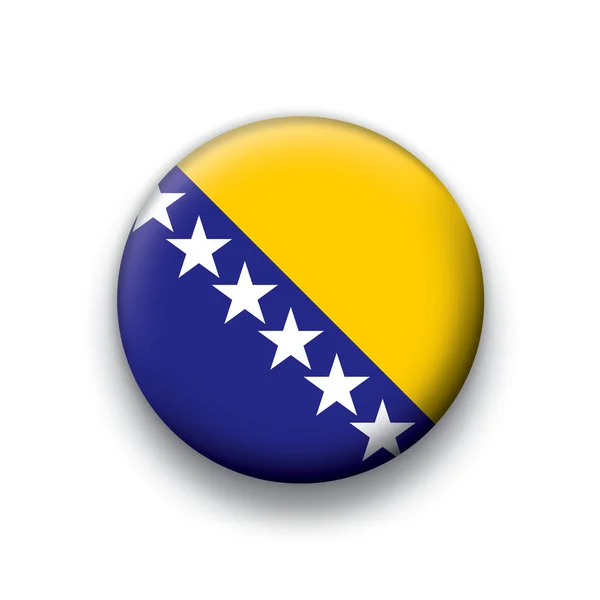 Serie de botones de bandera vectorial de todos los países soberanos - bosnia — Archivo Imágenes Vectoriales