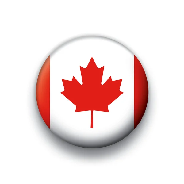 Serie di pulsanti bandiera vettoriale di tutti i paesi sovrani - Canada — Vettoriale Stock