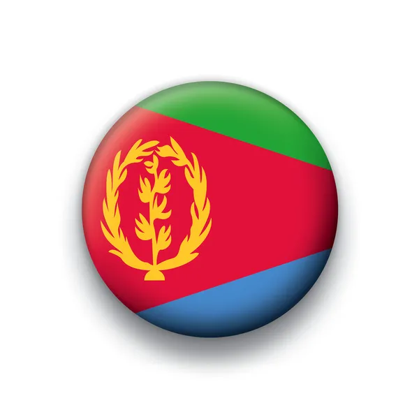 Vektor vlajka tlačítko série všech svrchovaných států - eritrea — Stockový vektor