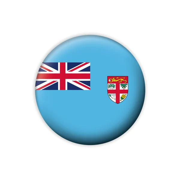 Flaga wektor przycisk serii suwerenne kraje - Fidżi — Wektor stockowy