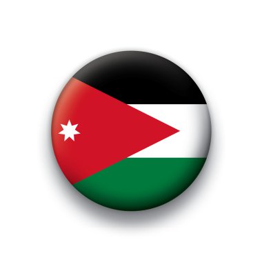vektör bayrak düğmesini dizi bütün egemen ülkeler - Ürdün