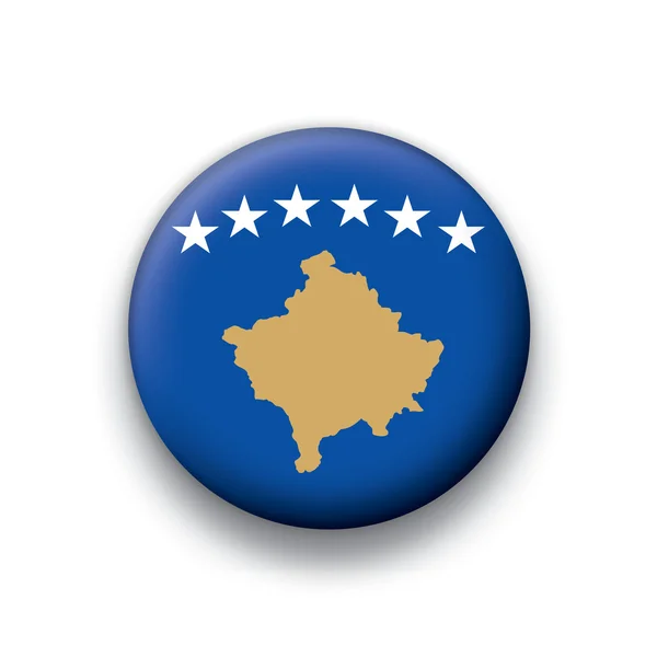 Série de boutons de drapeau vectoriel de tous les pays souverains - kosovo — Image vectorielle