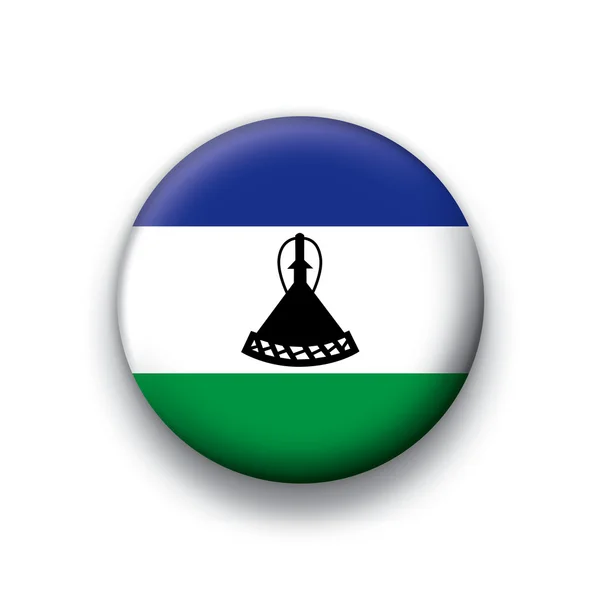 Série de boutons de drapeau vectoriel de tous les pays souverains Lesotho — Image vectorielle