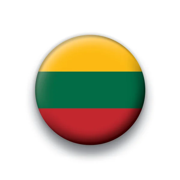 Serie de botones de bandera vectorial de todos los países soberanos - lituanía — Vector de stock