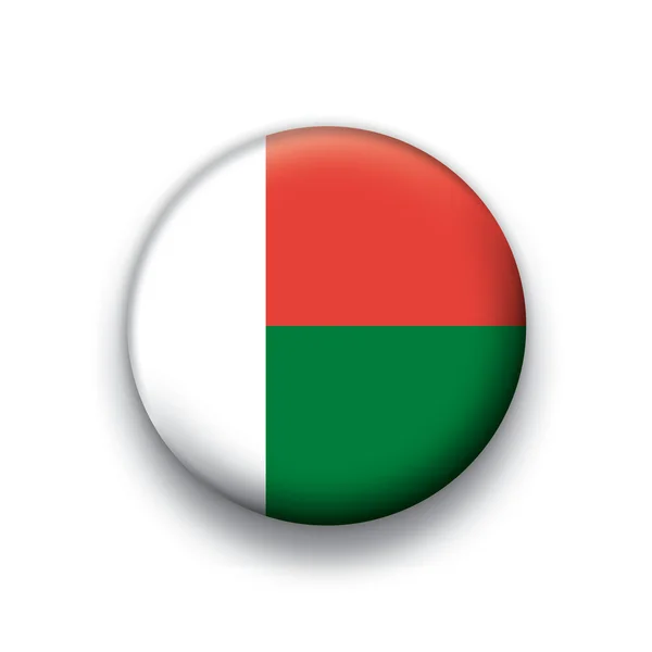 Vektor flagga knappen rad alla suveräna stater - Madagaskar — Stock vektor