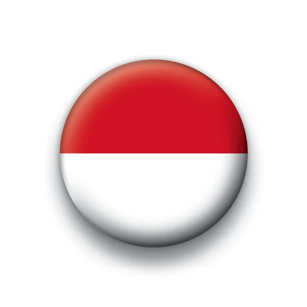 Flaga wektor przycisk serii suwerenne kraje - Monako — Wektor stockowy