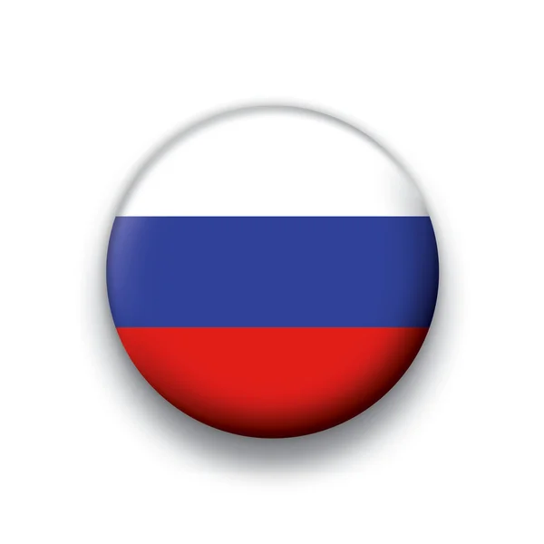 Serie de botones de bandera vectorial de todos los países soberanos - Rusia — Archivo Imágenes Vectoriales