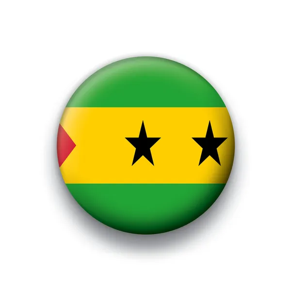 Série de boutons de drapeau vectoriel de tous les pays souverains - sao tome et principe — Image vectorielle