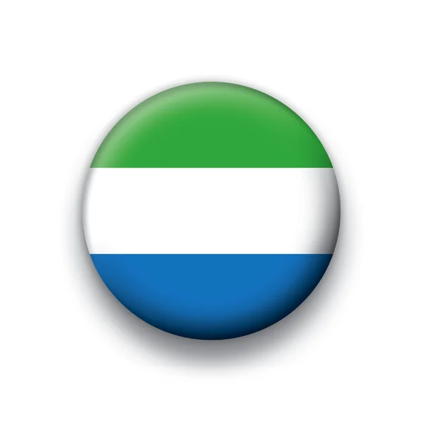 Vector vlag knop serie van alle soevereine landen - sierra leone — Stockvector