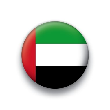 vektör bayrak düğmesini dizi bütün egemen ülkeler - Birleşik Arap Emirlikleri