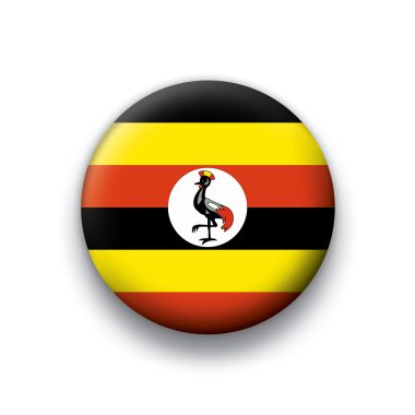 vektör bayrak düğmesini dizi bütün egemen ülkeler - uganda