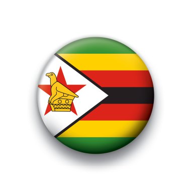 vektör bayrak düğmesini dizi bütün egemen ülkeler - Zimbabve