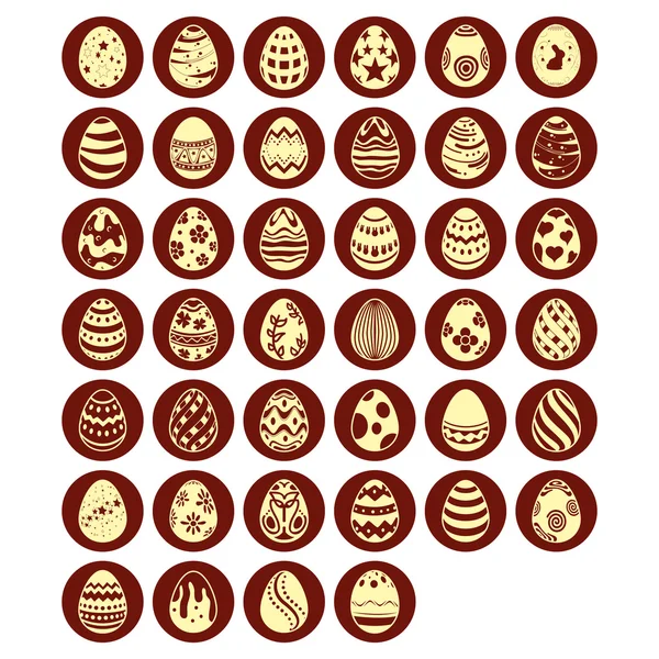 Ensemble d'oeufs de Pâques — Image vectorielle