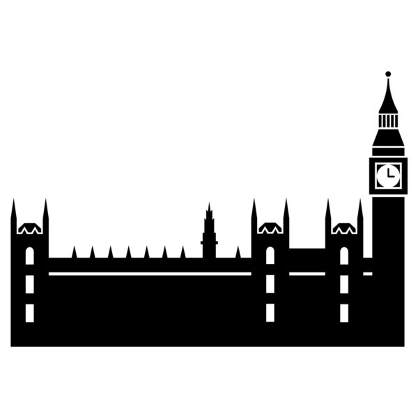 Векторная иллюстрация здания парламента Лондона
