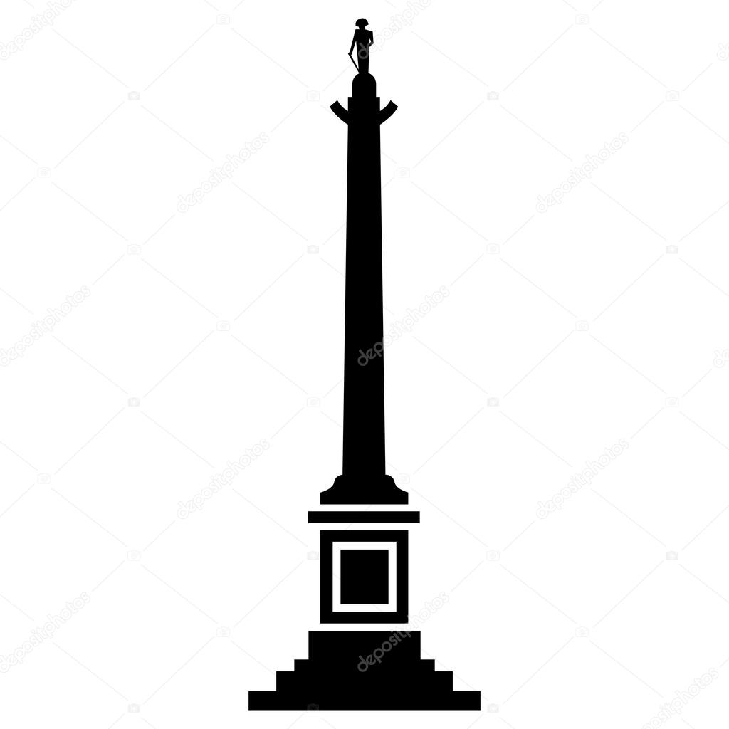 Vector illustration of Nelson Column of London