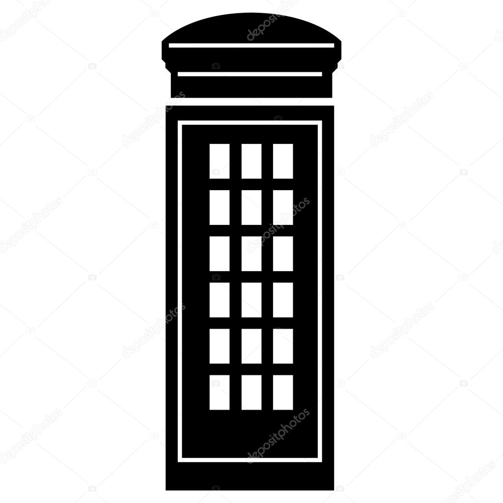 Vector illustration of tipical phone box of London