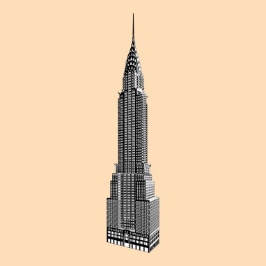 New York famous Empire State Building vector clipart