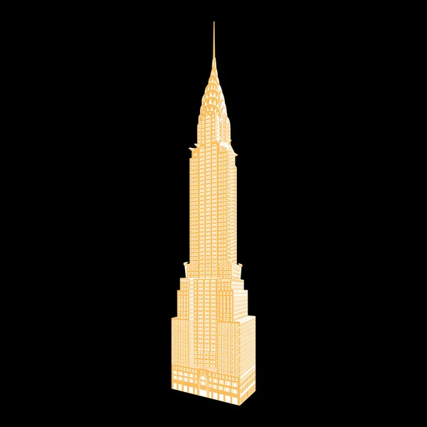 New York'ta ünlü empire state Binası vektör — Stok Vektör