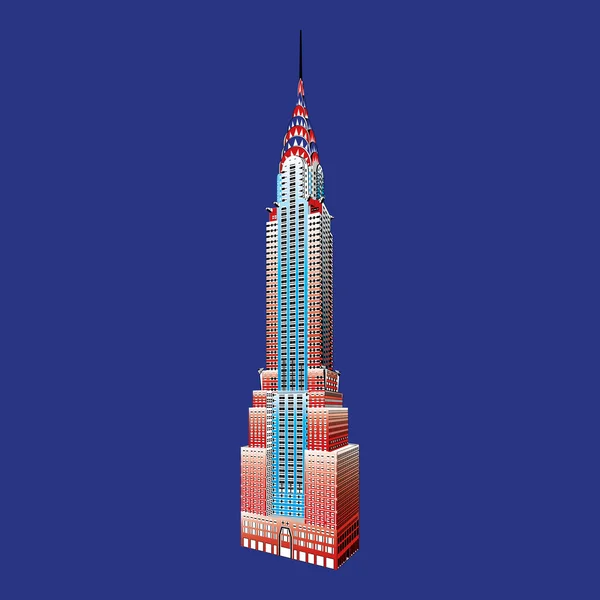 Nueva York famoso Empire State Building vector — Archivo Imágenes Vectoriales