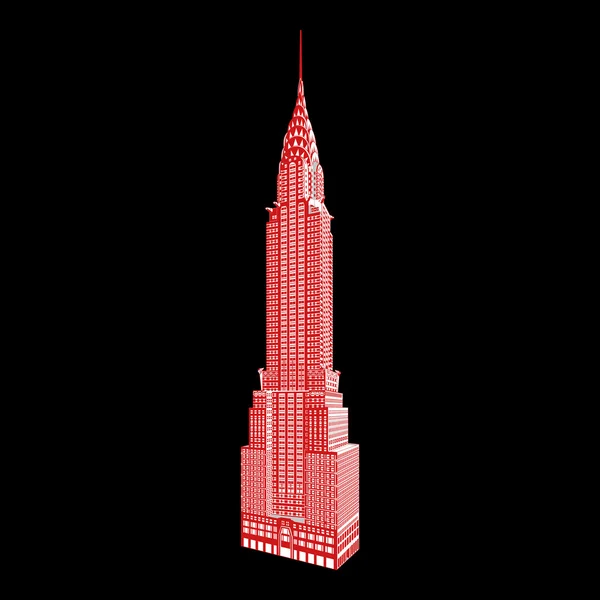 New York famous Empire State Building vector — Stock Vector