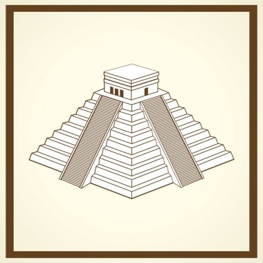 Maya ziggurat kartpostal
