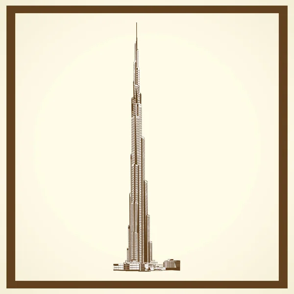 Burji Dubaj pohlednice — Stockový vektor