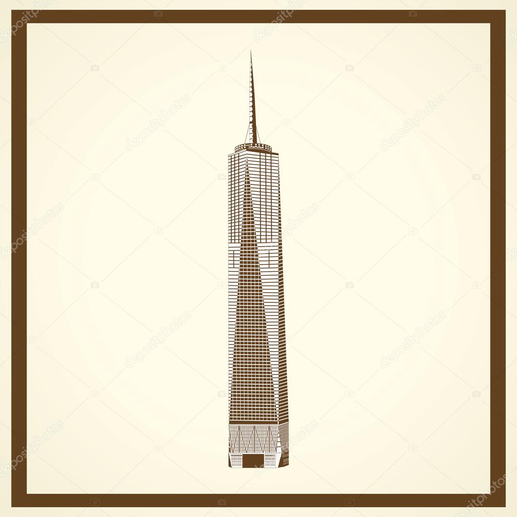 Freedom tower postcard