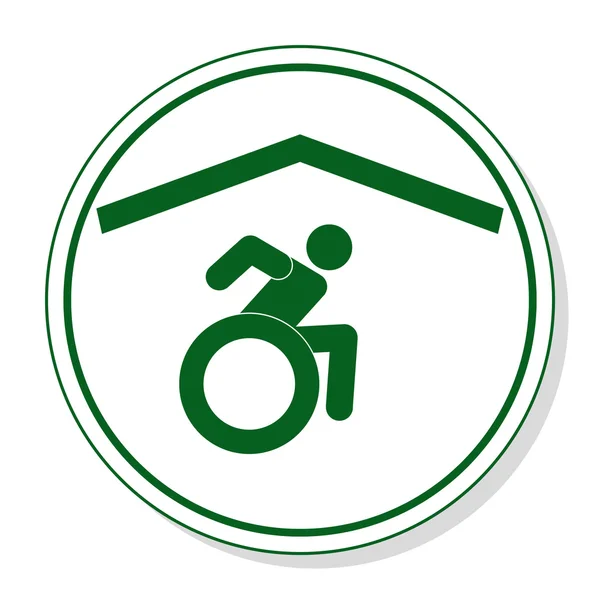 Web icon for communication - house for disabled people — Stock Vector